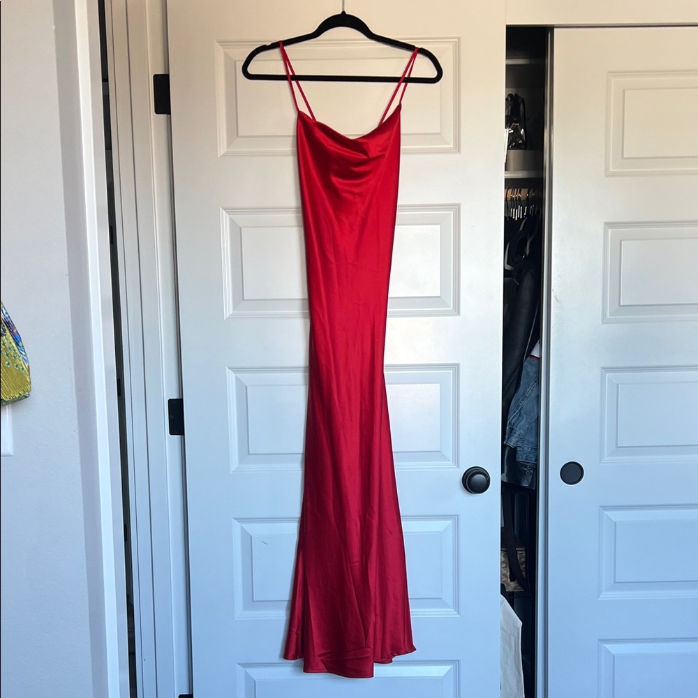 12th Tribe Vibrant Red Maxi Dress